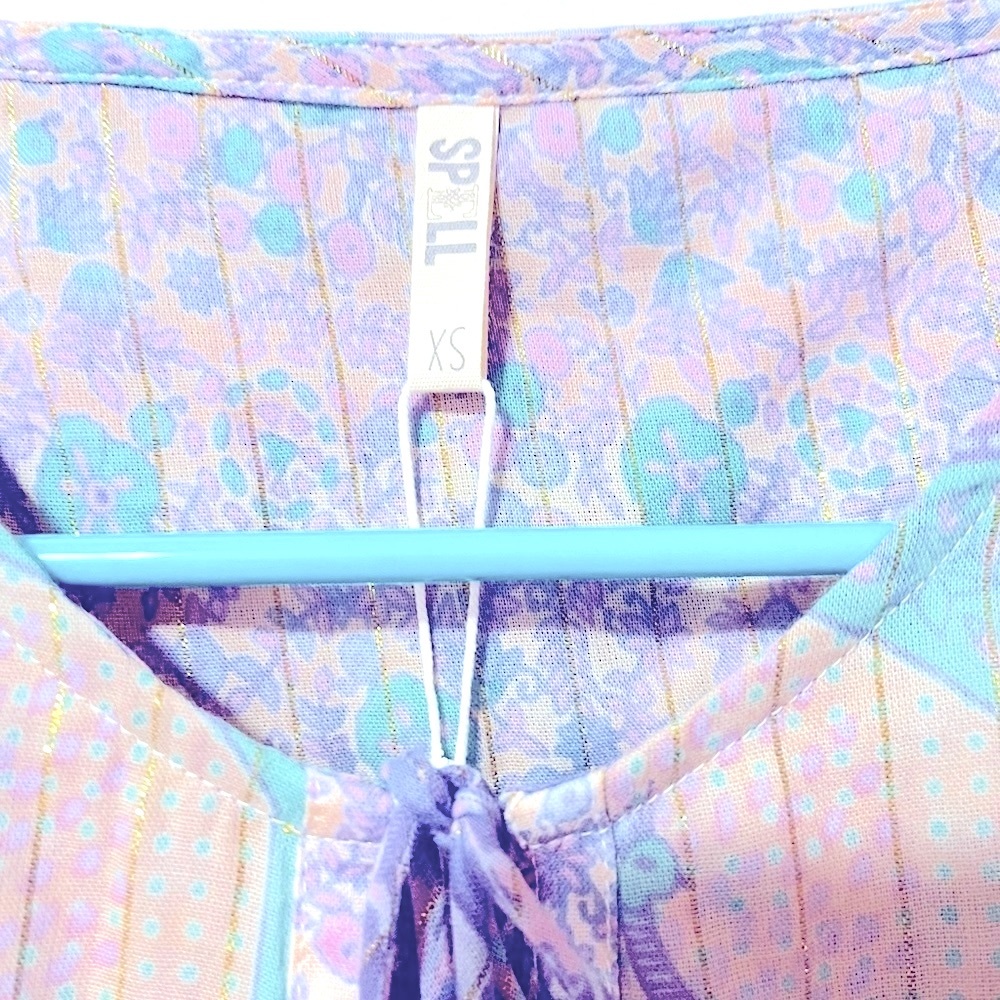 💜NWT💜 SPELL ✨EXTREMELY RARE VINTAGE PIECE✨ Opal Xanadu Blouse Sz XS - Picture 5 of 14
